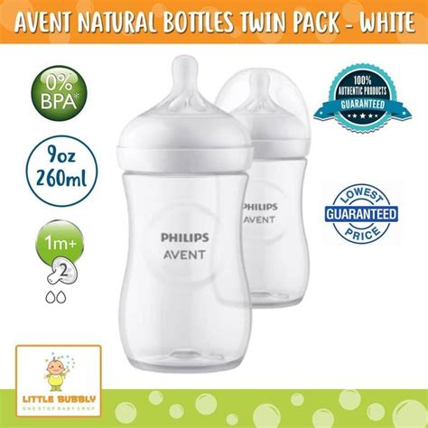 Avent Natural/Natural Response Bottle 9oz/260ml Twin Pack .